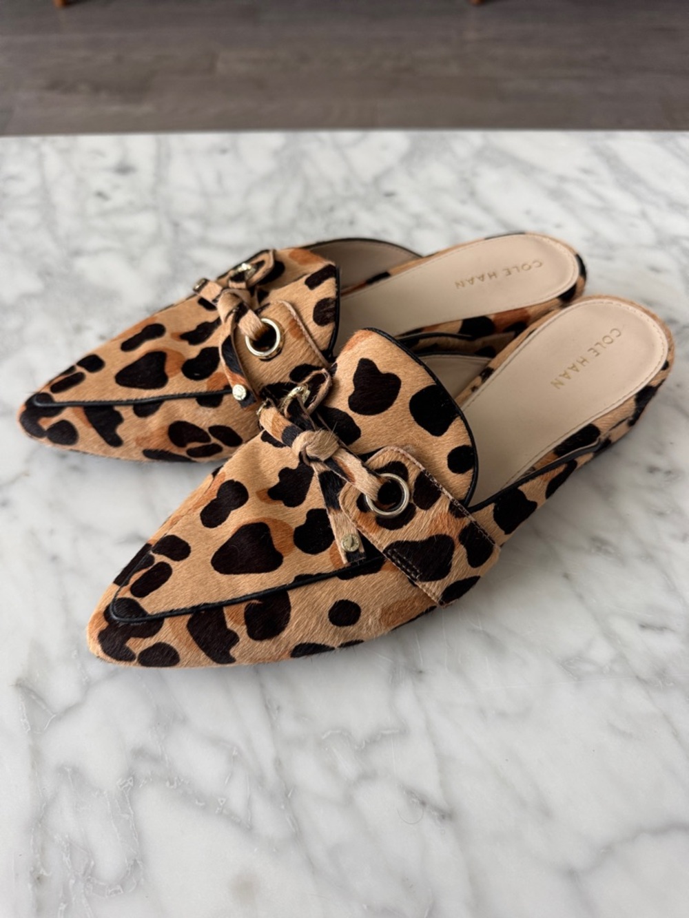 🌼COLE HAAN🌼 Piper Leopard-Print Pointed Mule, Size 8 - Picture 3 of 8